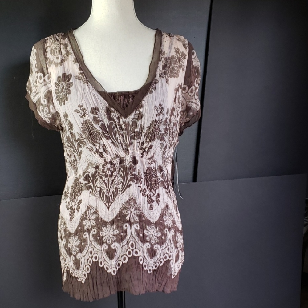 NWT $138 Karen Kane silk 2 piece top